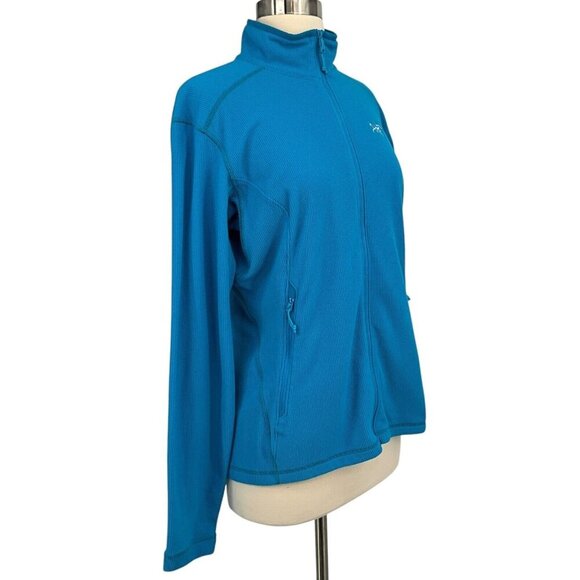 Arc'teryx Delta LT Full Zip Up Jacket Size L Blue Polartec Fleece Midlayer - Picture 6 of 10